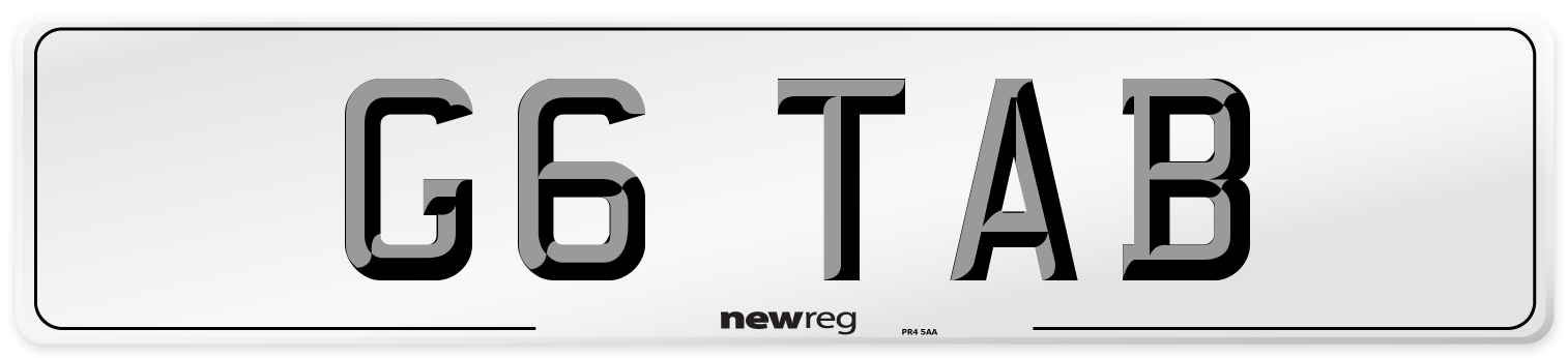 G6 TAB Number Plate from New Reg
